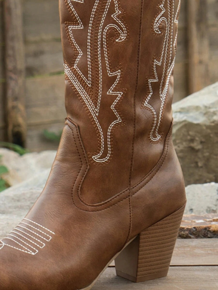 Vera | Brown Western Boots