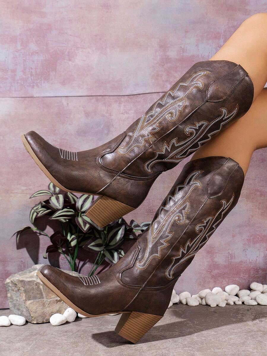 Vera | Brown Western Boots