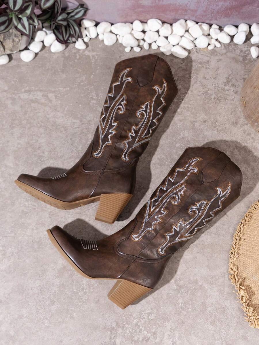 Vera | Brown Western Boots
