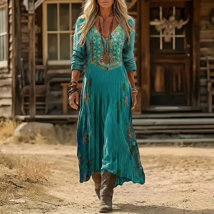 Maribelle | Vintage Western Midi Dress